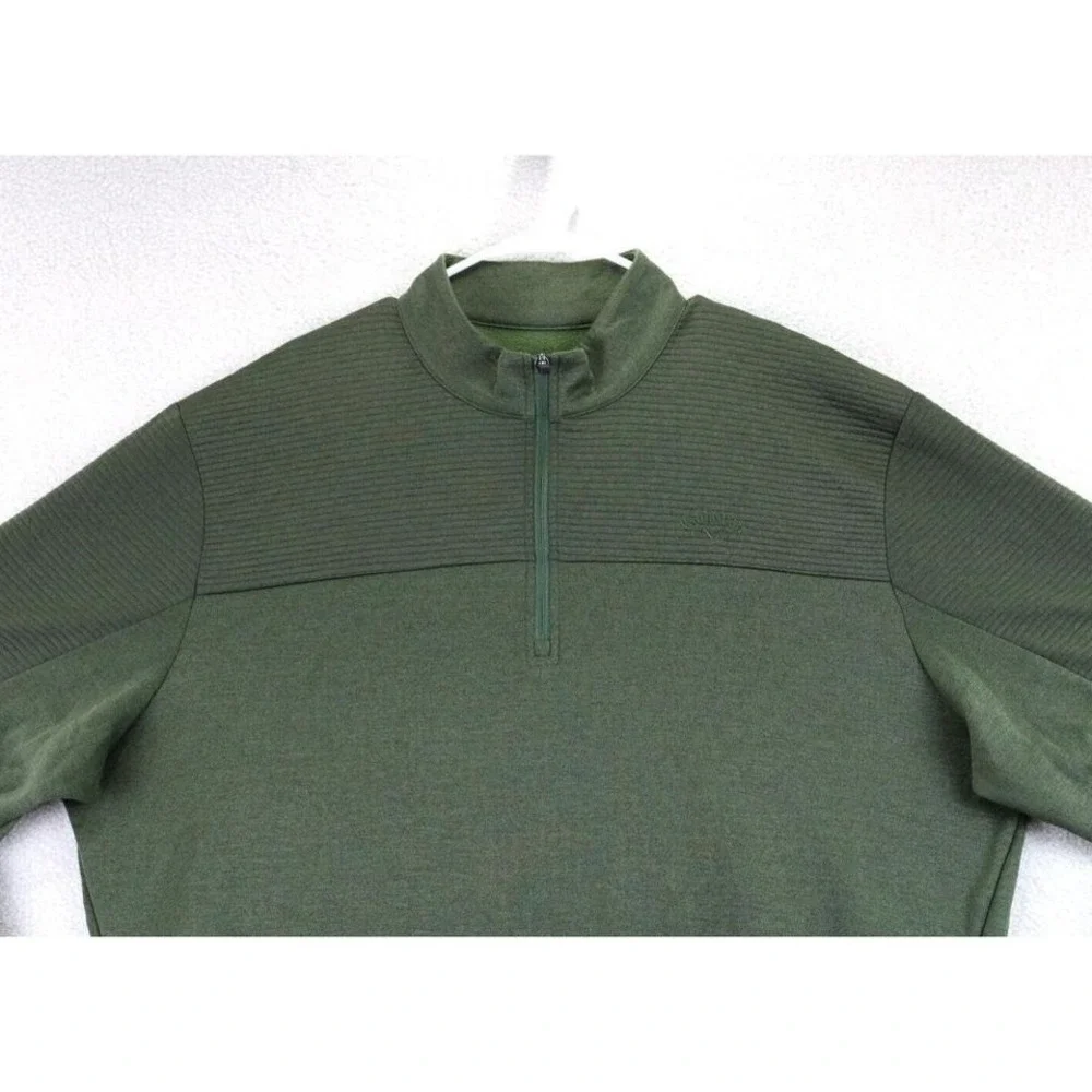 Callaway Men's Green‎ Quarter Zip Pullover Long Sleeve Textured Golf Shirt XXL